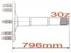 Lewa tylna półoś Jeep Grand Cherokee 1999-2004 DANA 44 bez Vari-Lok 796mm